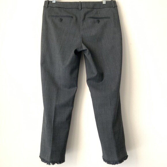 Zadig & Voltaire Trouser Women Size 40 US L Gray Posh Fringe Ankle Button Fly - Picture 2 of 14